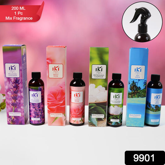 Wukusy Room Air Freshener Mix Fragrance bottle, 200ml, with a sleek design and vibrant label, perfect for freshening indoor spaces.