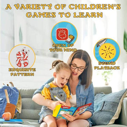 Wukusy musical learning toy book with colorful numbers and letters for children, designed to promote early education and fun.