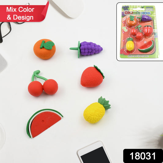Colorful Wukusy 3D mix design fancy eraser set with creative, cute mini erasers in various shapes for children and school use.