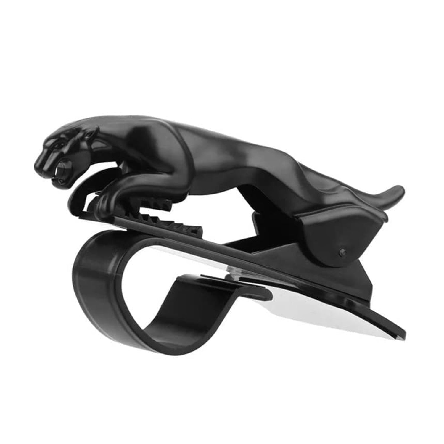 Wukusy Jaguar and leopard shape plastic phone clip holder for car, showcasing the animal-themed design on a mobile phone.