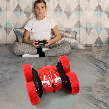 Wukusy remote control stunt car set with double-sided design and fast movement, perfect for kids' toy racing and stunt play.