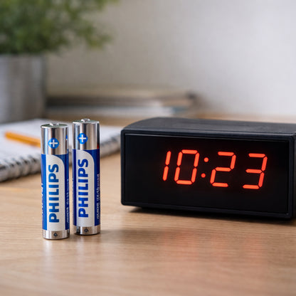 Wukusy AAA Ultra Alkaline Battery, single alkaline battery showing positive and negative terminals on plain background