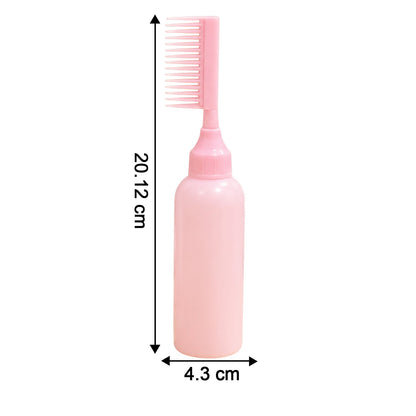 Wukusy 2-in-1 hair oil applicator bottle with scalp comb for root care, shown with oil and comb attachment for easy application.