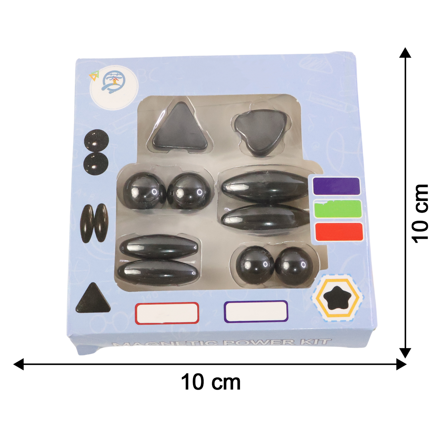 Wukusy Magnetic Power Kit 1 set of colorful magnetic toys with various shapes for creative play and building.