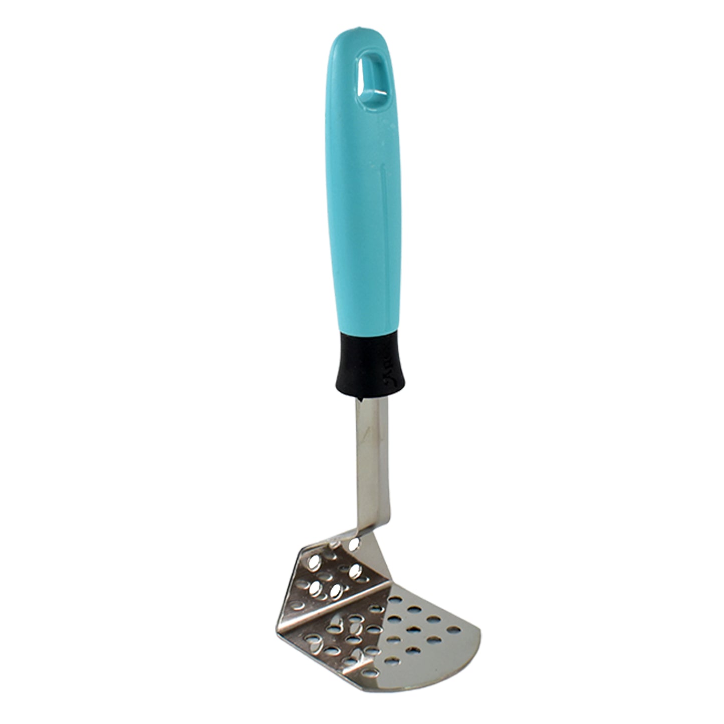 Wukusy Apex L-handle stainless steel potato masher with ergonomic grip for comfortable mashing in home and kitchen use