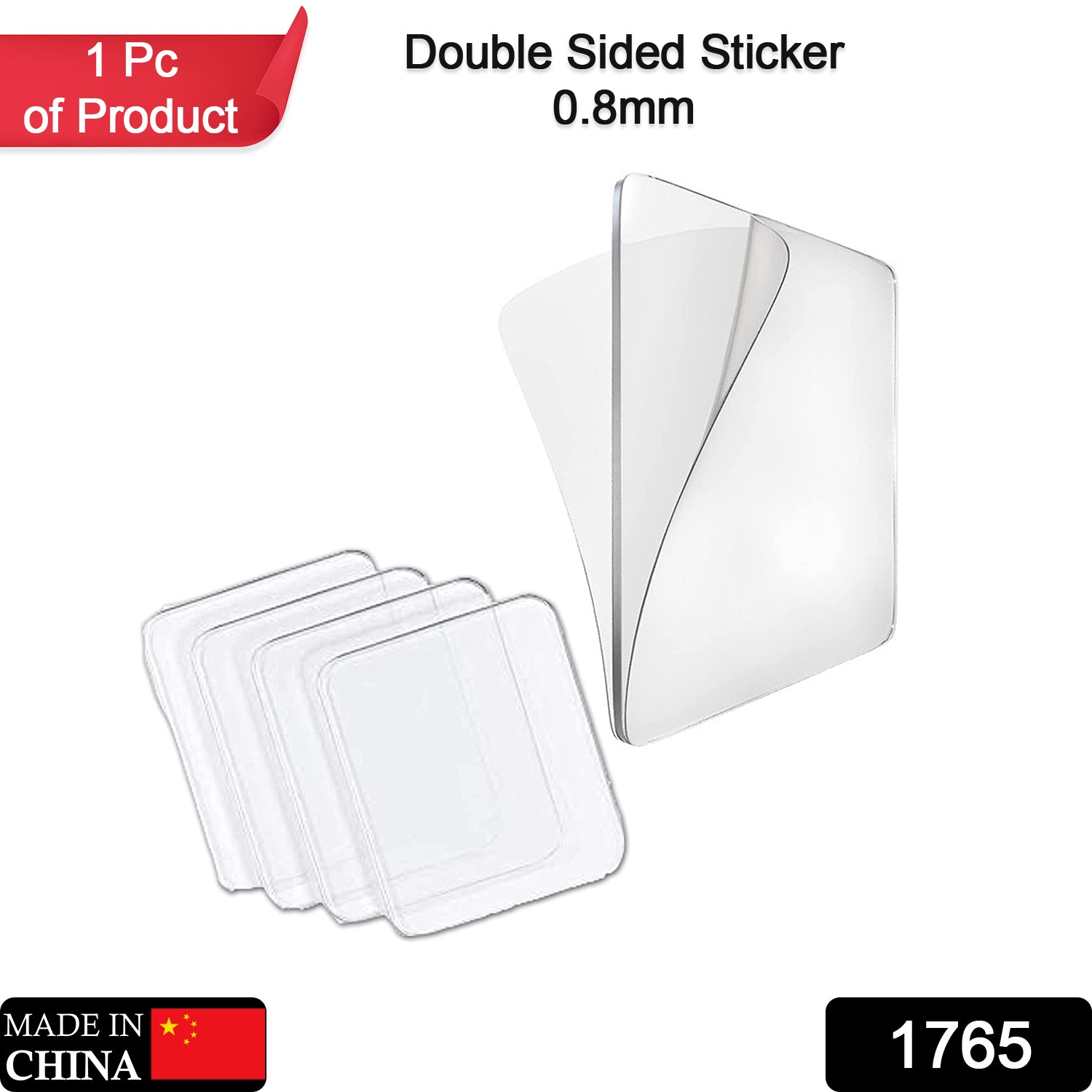Wukusy double-sided waterproof tape sticker for indoor walls, clear, strong, nano adhesive, removable for home, bedroom, and kitchen.