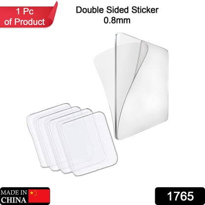 Wukusy double-sided waterproof tape sticker for indoor walls, clear, strong, nano adhesive, removable for home, bedroom, and kitchen.