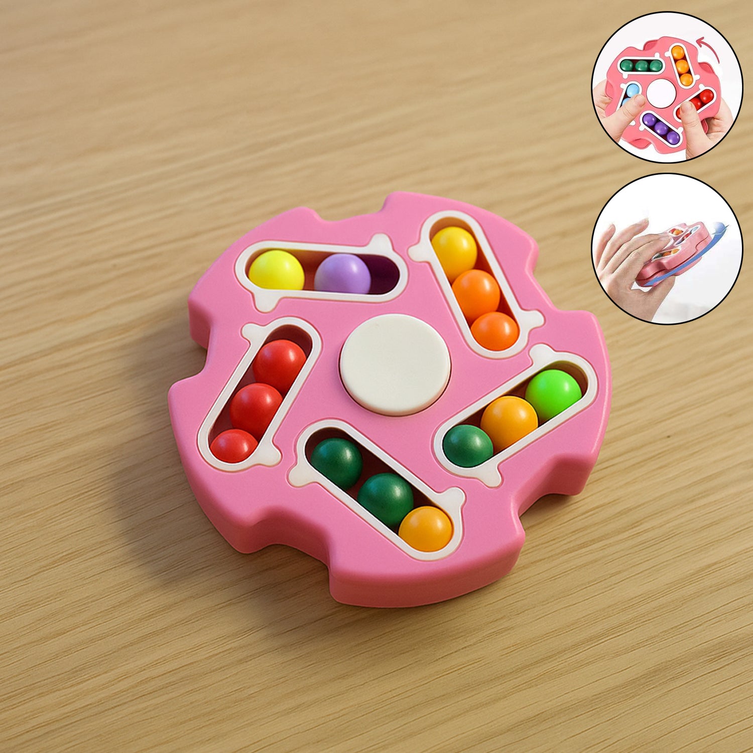 Wukusy Fidget Magic Cube Spinner Toy with multi-track finger puzzle and colorful design, designed for stress relief and focus.