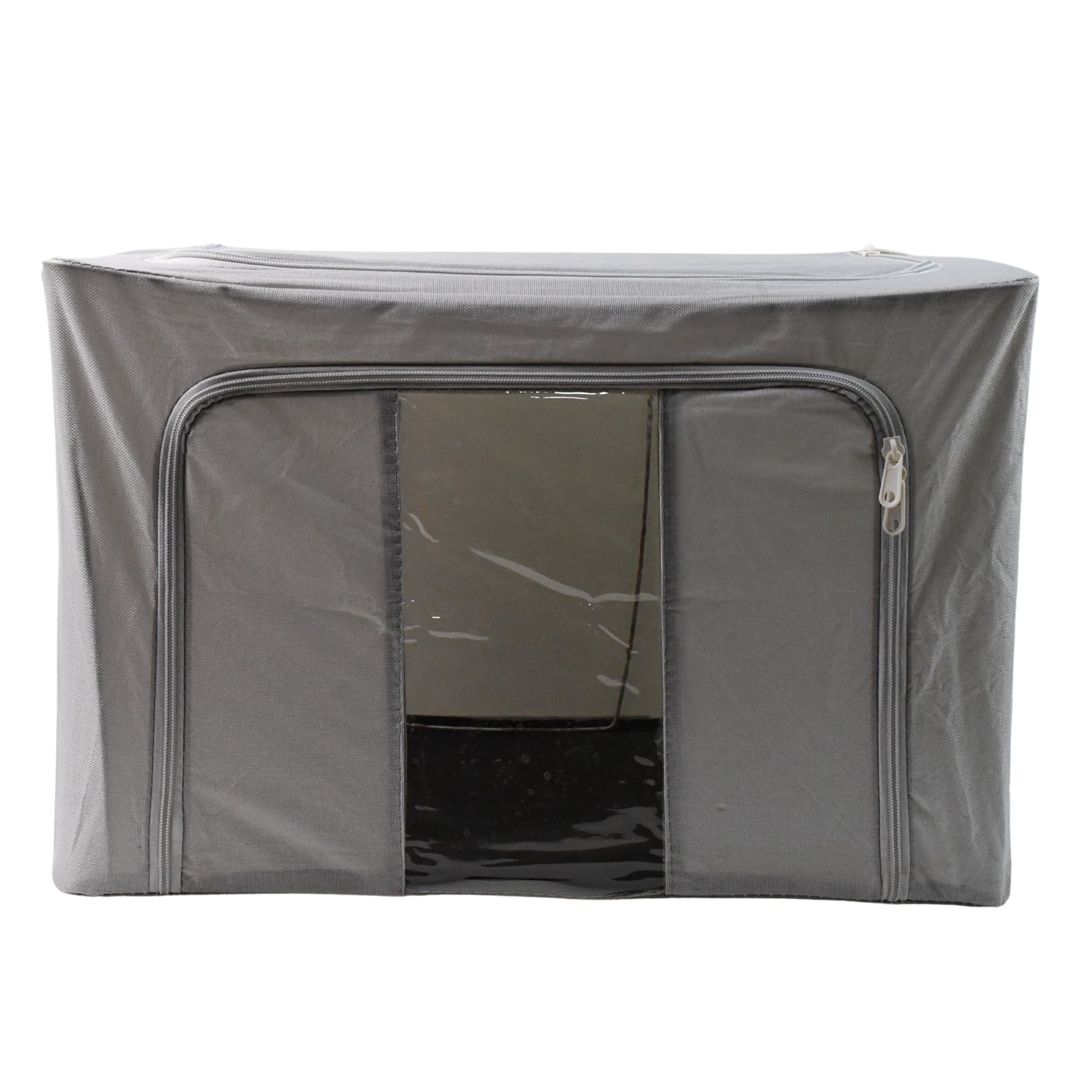 Wukusy storage box with lid and transparent window, 50x40 cm, showcasing a sturdy plastic container for organized storage.