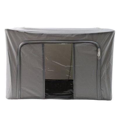 Wukusy storage box with lid and transparent window, 50x40 cm, showcasing a sturdy plastic container for organized storage.
