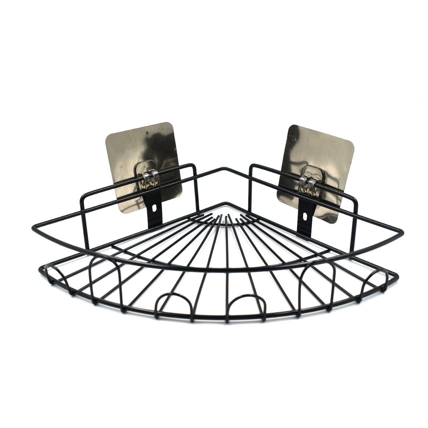 Wukusy 9010 corner shower caddy with multiple shelves for storing bathroom essentials and household items.