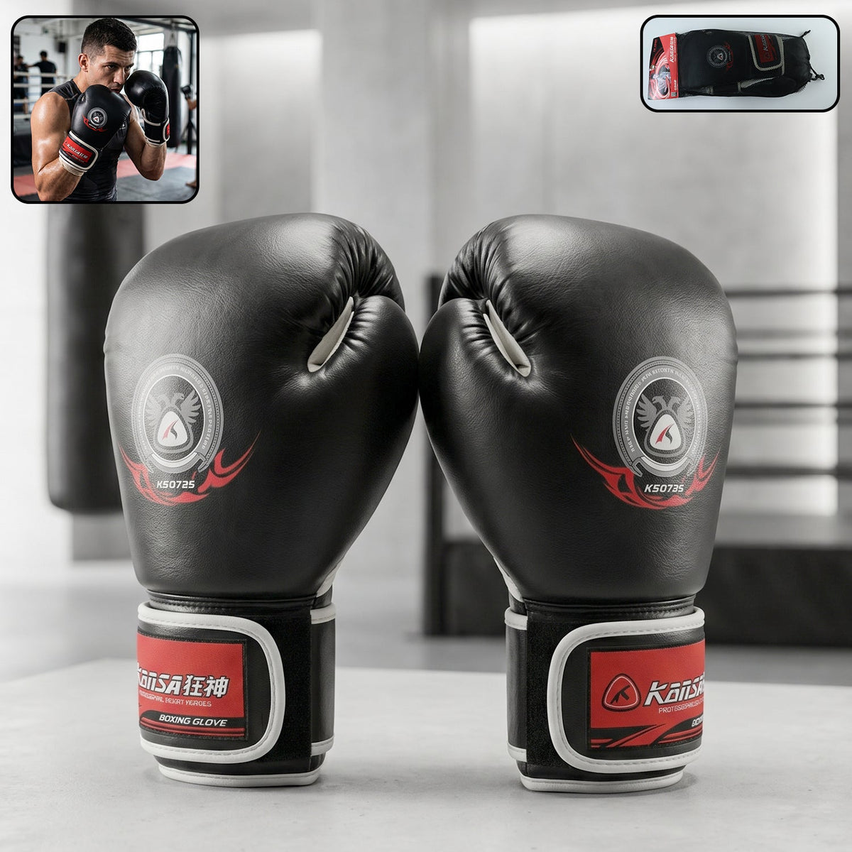 Padded Boxing Gloves  Comfortable  Secure Fit For Training
