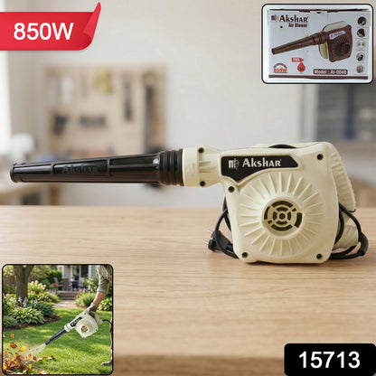 Wukusy Akshar Electric Air Blower Ai0040 with 850W power, shown with black and orange design on a plain background.
