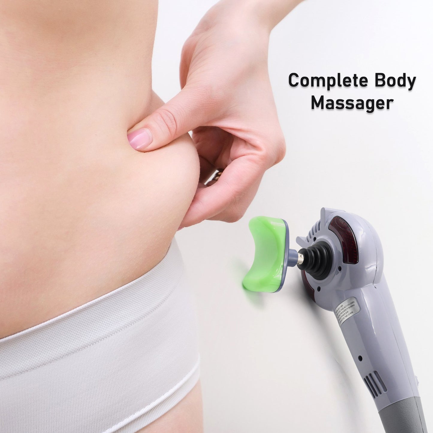 Wukusy Electric 8-in-1 full body massager set showing handheld massager and attachments for health care therapy