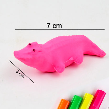 Wukusy animal design eraser featuring colorful mixed animal illustrations for office or school use.