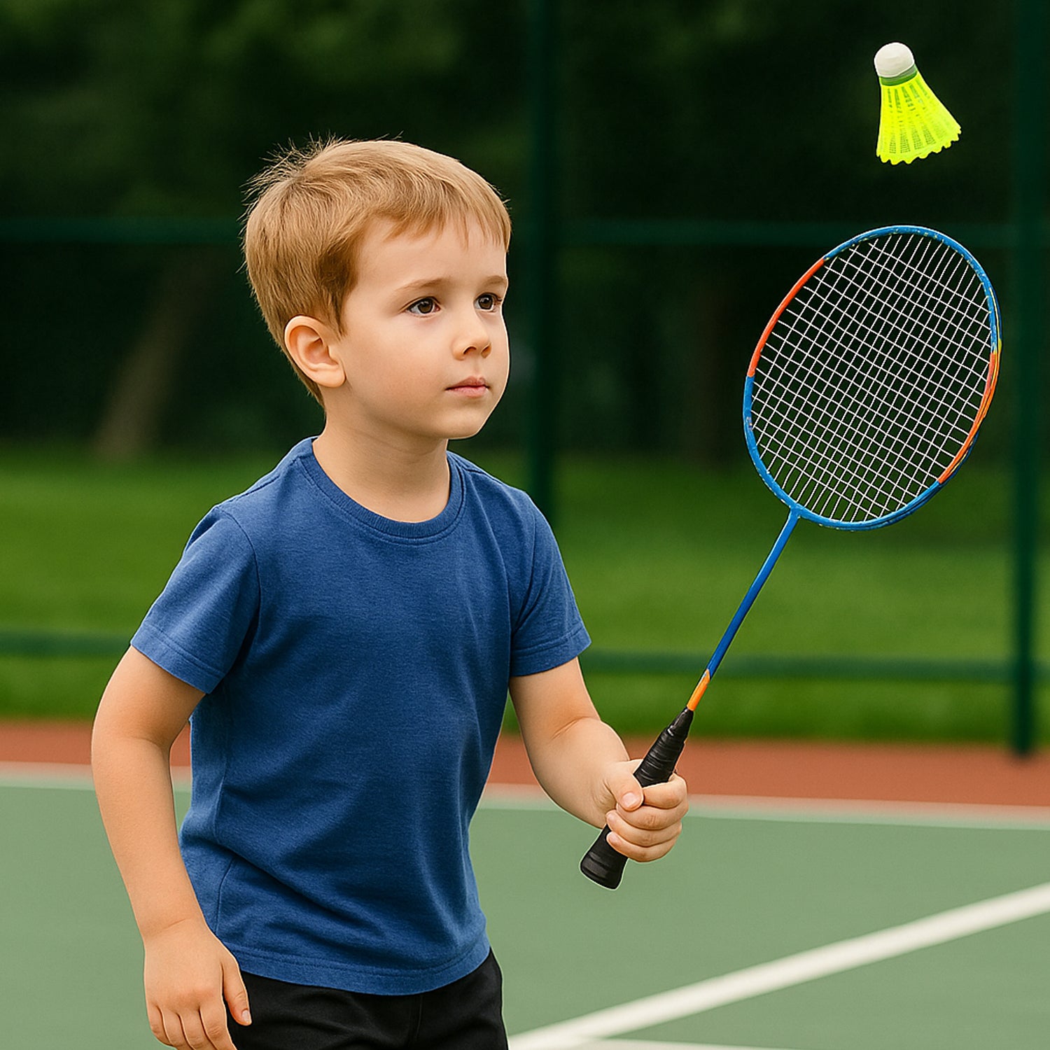 Set of 10 Wukusy premium plastic badminton shuttlecocks stacked together, showcasing durable construction and bright white feathers.