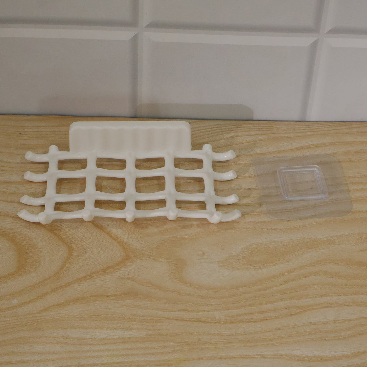 Plastic Wall Mount Soap Dish With Drainage Rack For Bathroom And Kitchen (1 Pc)