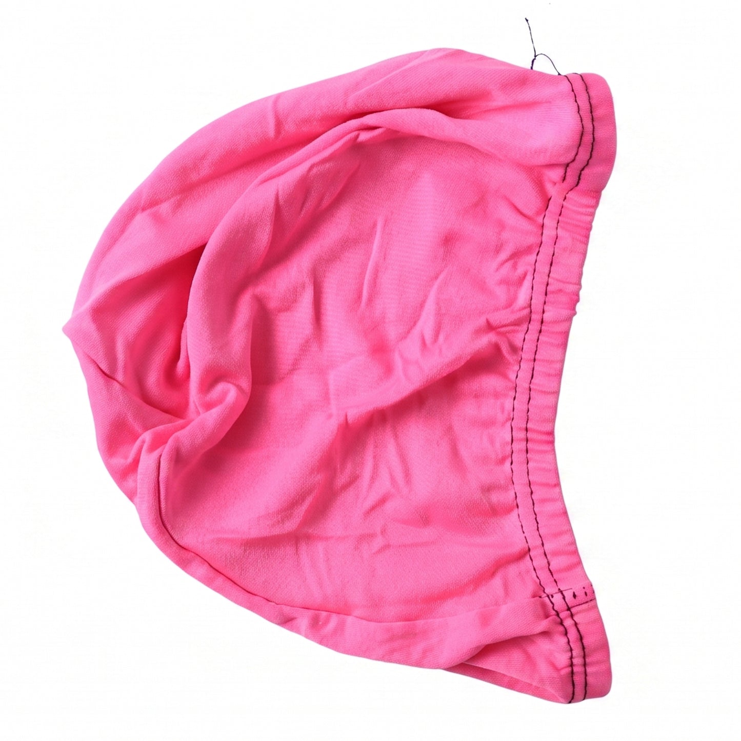 Wukusy small premium stretchable swimming cap in navy blue, made of smooth, flexible material for comfortable water wear.