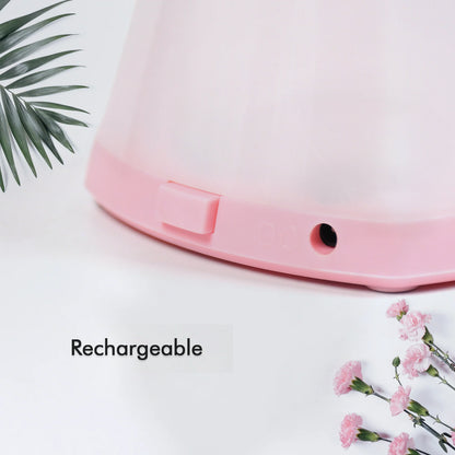 Bright color Wukusy desktop USB mini fan with battery compartment, compact home office fan for personal cooling.
