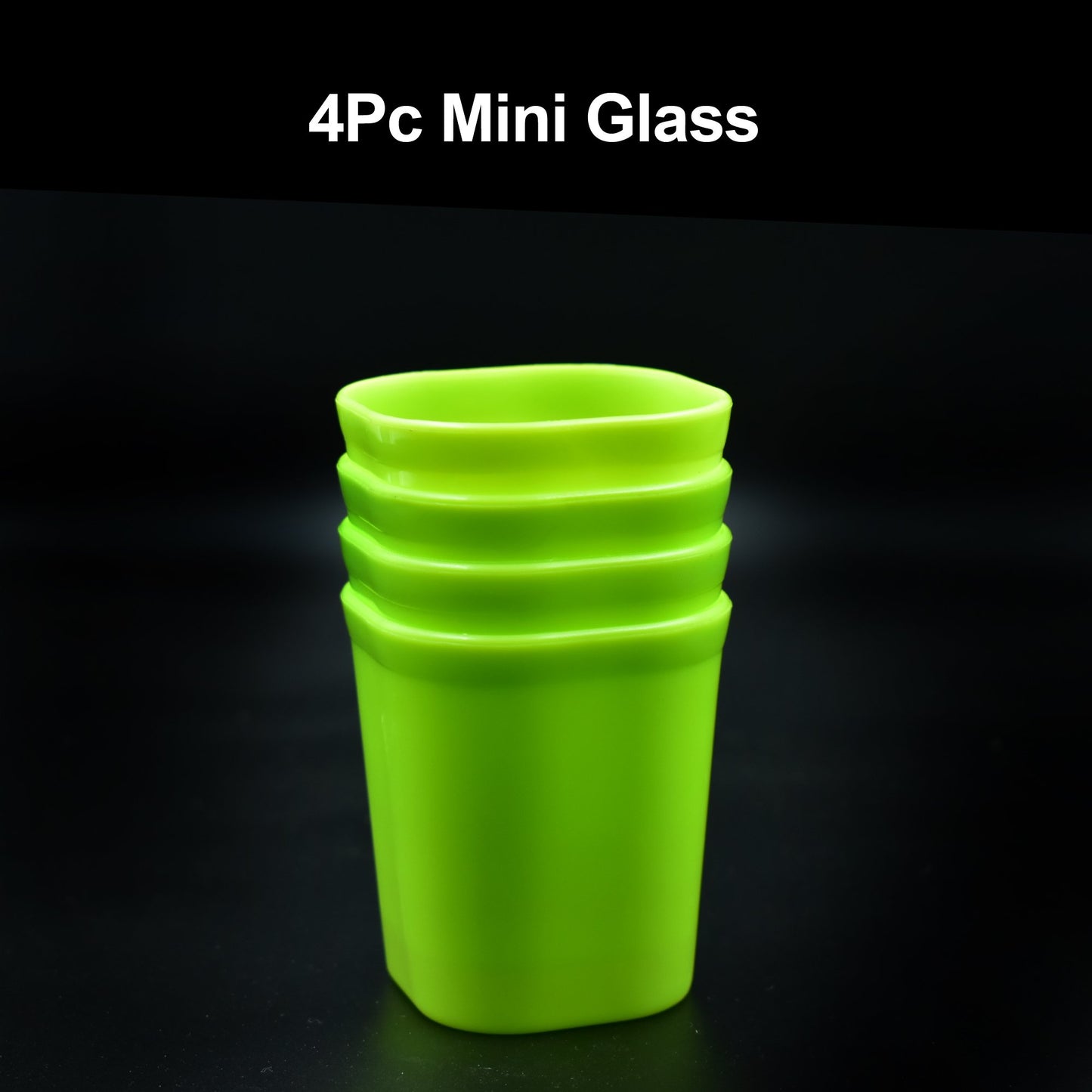 Set of four Wukusy plastic drinking glasses for milk, water, and juice, ideal for home use and casual beverages.