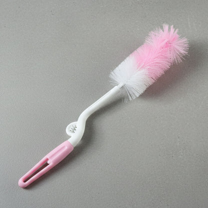 Wukusy bottle nipple cleaning brush with 360 rotary handle, designed for thorough cleaning of baby bottle nipples.