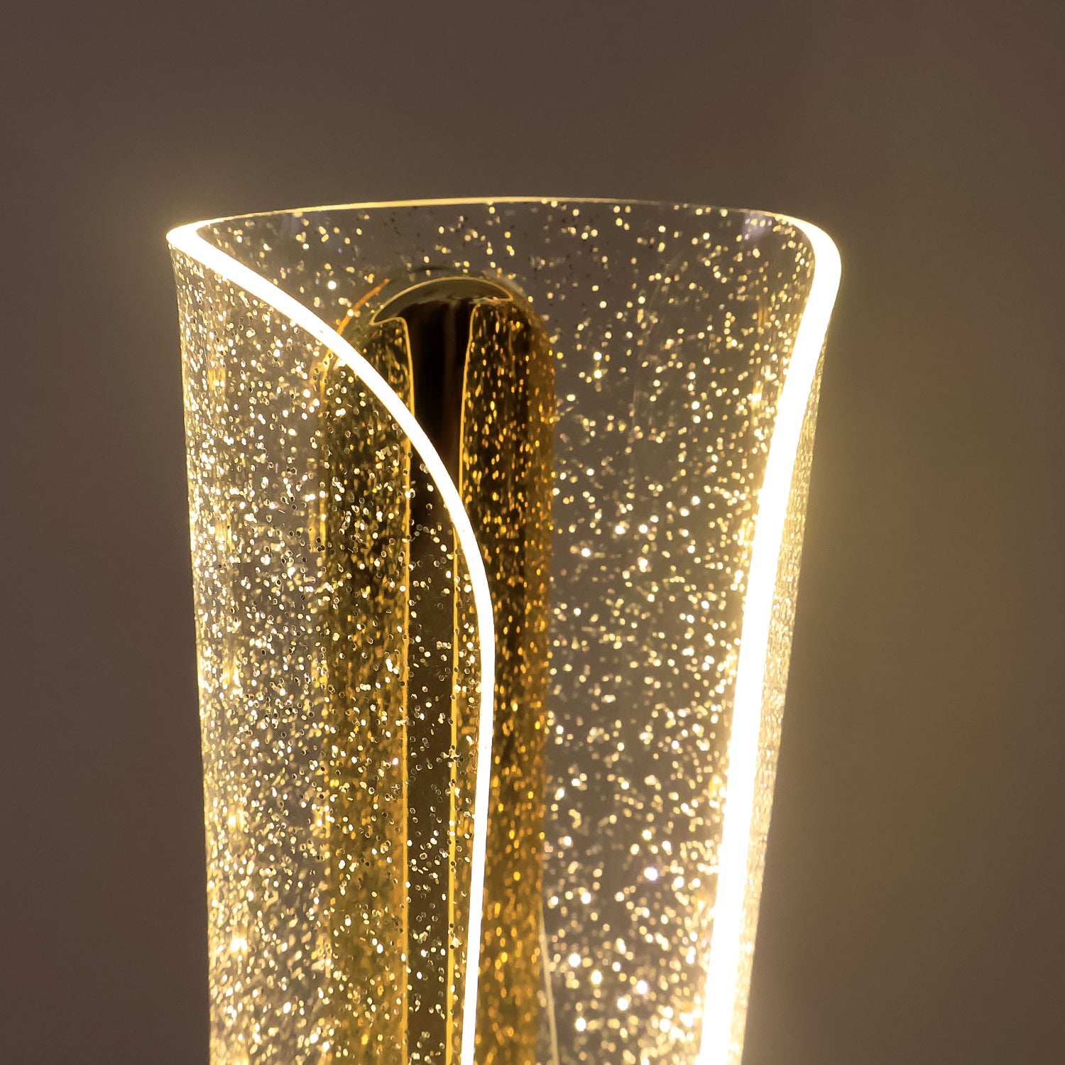 Luxury tall cylindrical crystal table lamp by Wukusy featuring a clear crystal base and elegant design for modern decor.