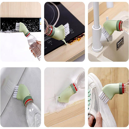 Wukusy multipurpose bottle-cleaning brush with built-in scraper, connectable design, ideal for kitchen and home cleaning tasks.