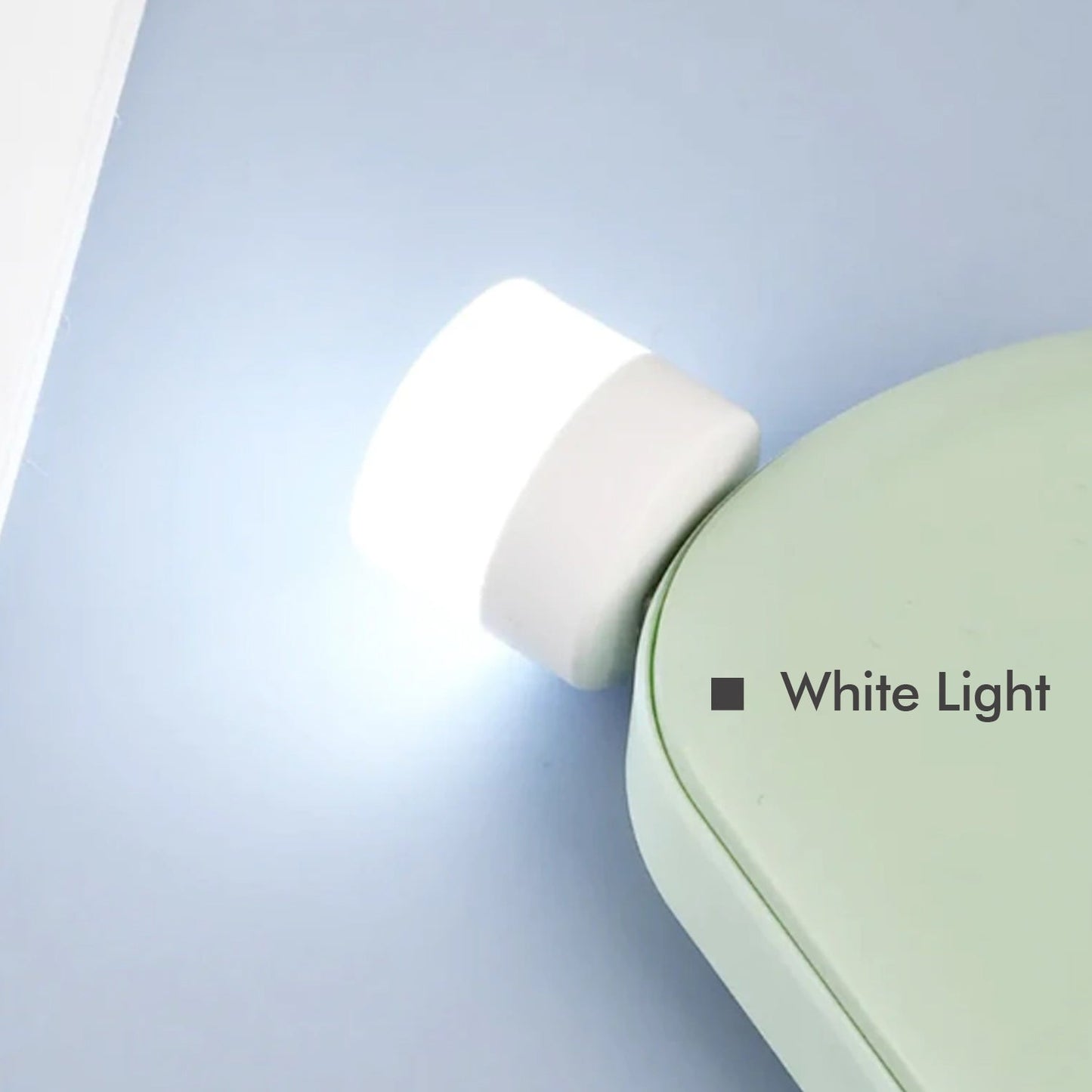 Wukusy 6096 small USB bulb for household and office room lighting, compact and versatile LED light in a clear plastic housing.