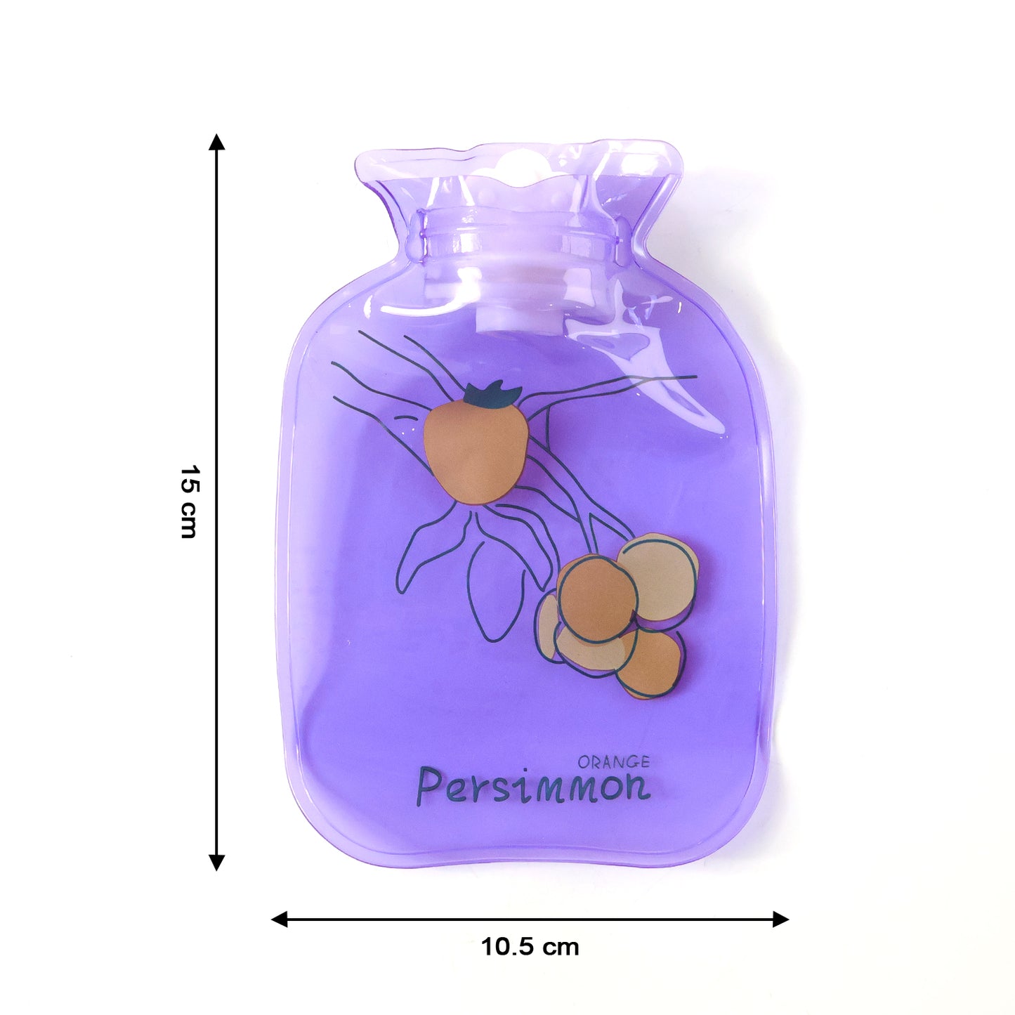 Mini reusable hot and cold water bag by Wukusy, 15x10.5 cm, with a rubber exterior and a secure screw cap for versatile relief.