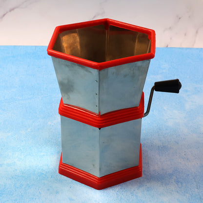 Wukusy manual hexagonal chili cutter with stainless steel blades and ergonomic handle for efficient chili slicing.