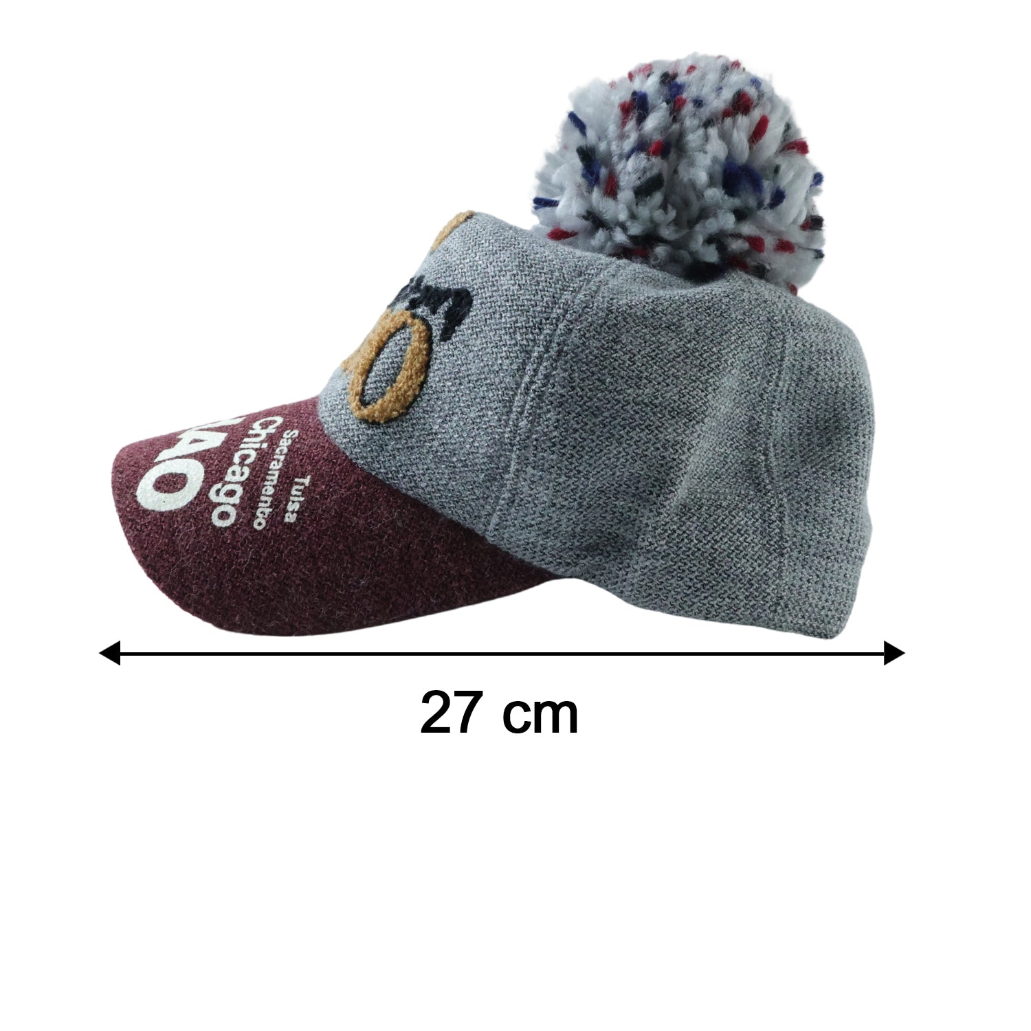 Wukusy trendy winter woolen baseball cap with a classic design, perfect for cold weather and casual style.