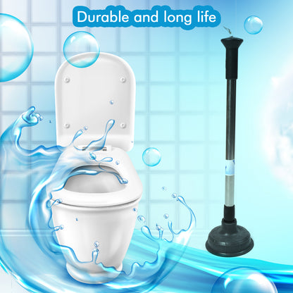 Wukusy 4032 drain unblocker sink plunger cleaner for kitchen and bathroom sinks and toilets, with a hand pump for easy clog removal.