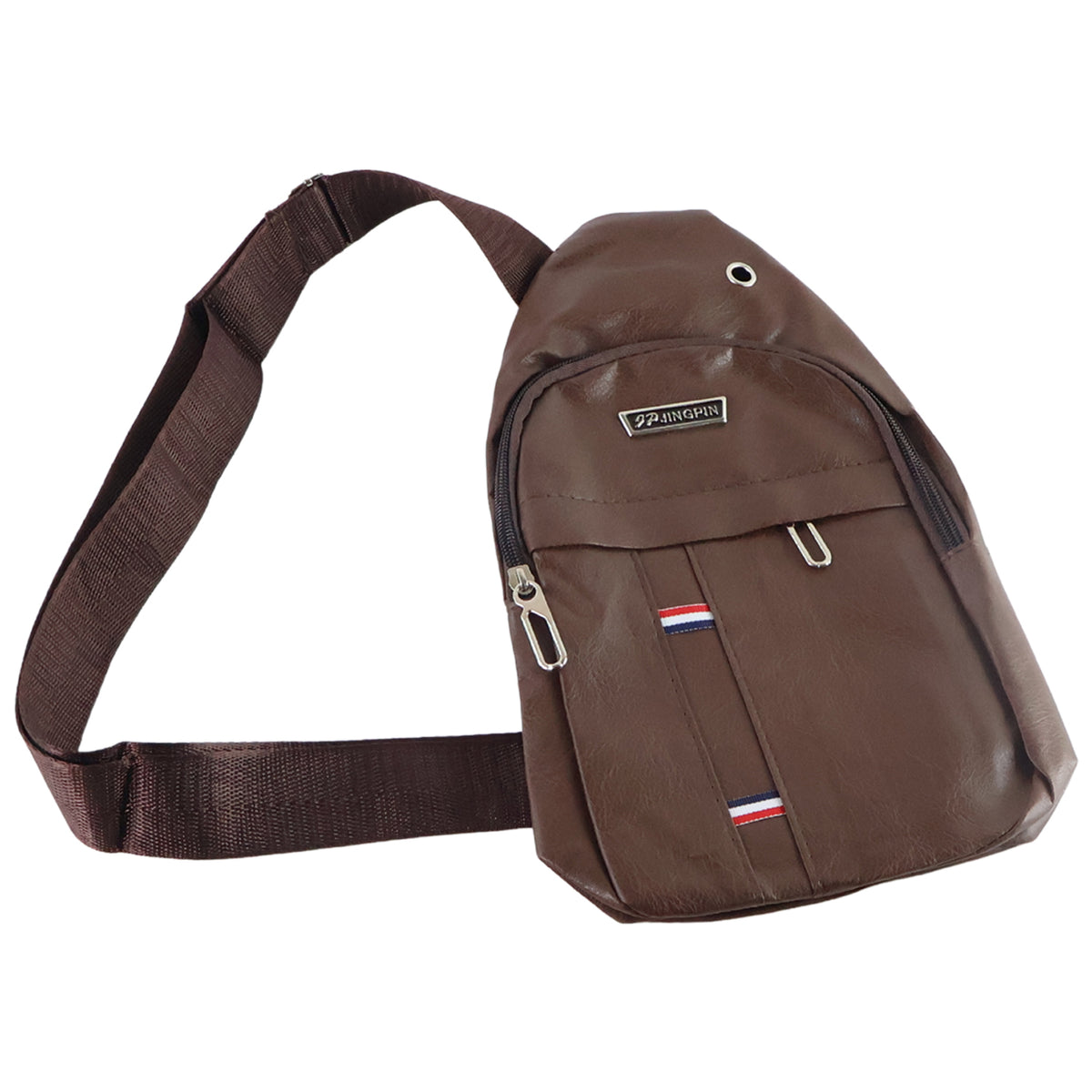 Wukusy waterproof anti-theft cross-body waist bag with USB charging port, earphone hook, and multiple compartments for travel and casual use.
