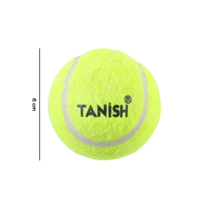 Wukusy premium tennis ball for tennis games, showing a bright yellow rubber ball with textured surface for bounce and grip.