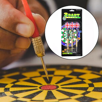 Wukusy 3-piece dart set for kids and adults with three darts, designed for indoor and outdoor dartboard games.
