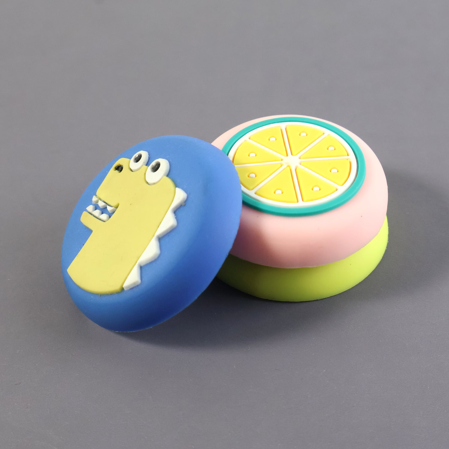 Wukusy cute cartoon fruit design wall door stopper bumper in vibrant colors, perfect for home improvement and door protection.