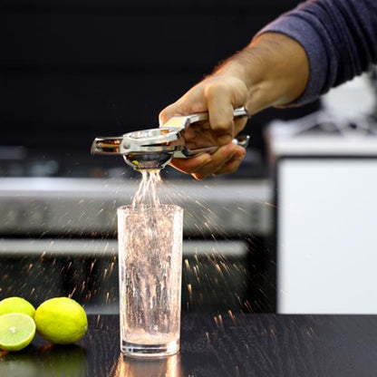 Wukusy stainless steel lemon squeezer kitchen tool with a sturdy handle and efficient citrus press for fresh lemon juice extraction.