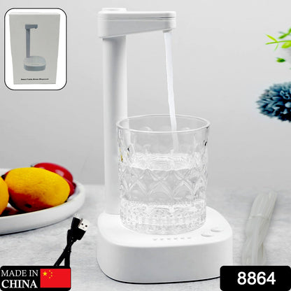 Wukusy USB charging desktop water bottle dispenser with small pipe, one-button operation, ideal for home, office, or outdoor use