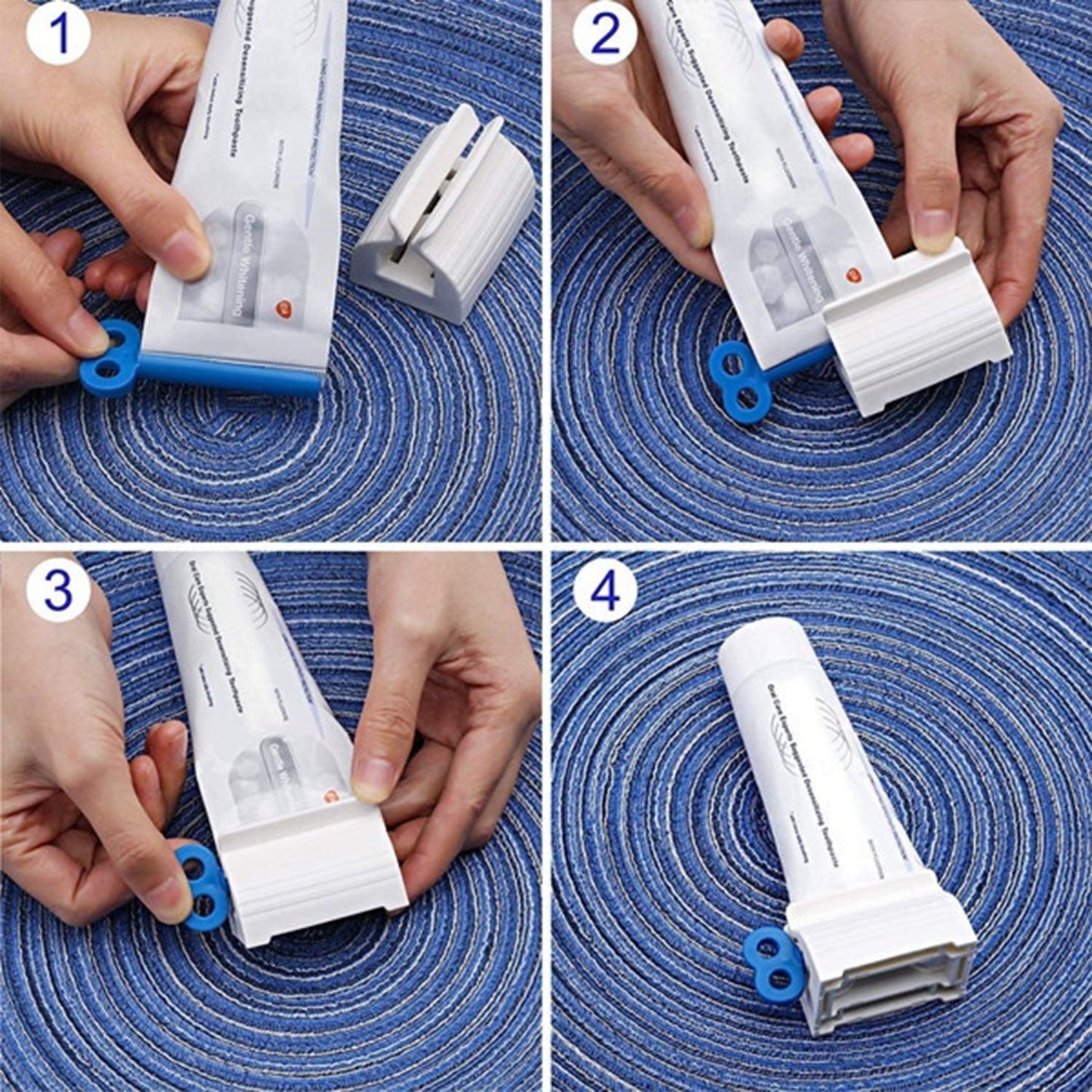 Wukusy 2514 rolling tube toothpaste squeezer and holder stand with ergonomic design for easy toothpaste dispensing at home