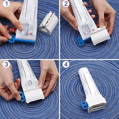 Wukusy 2514 rolling tube toothpaste squeezer and holder stand with ergonomic design for easy toothpaste dispensing at home