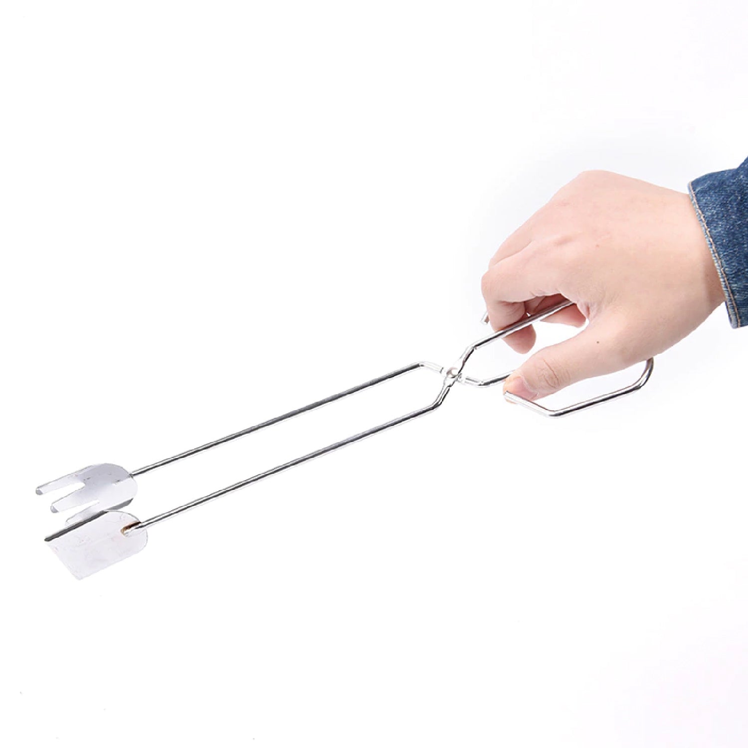 Wukusy multi-functional metal BBQ clip tongs clamp for grilling, serving, and handling charcoal and garbage in home kitchen use