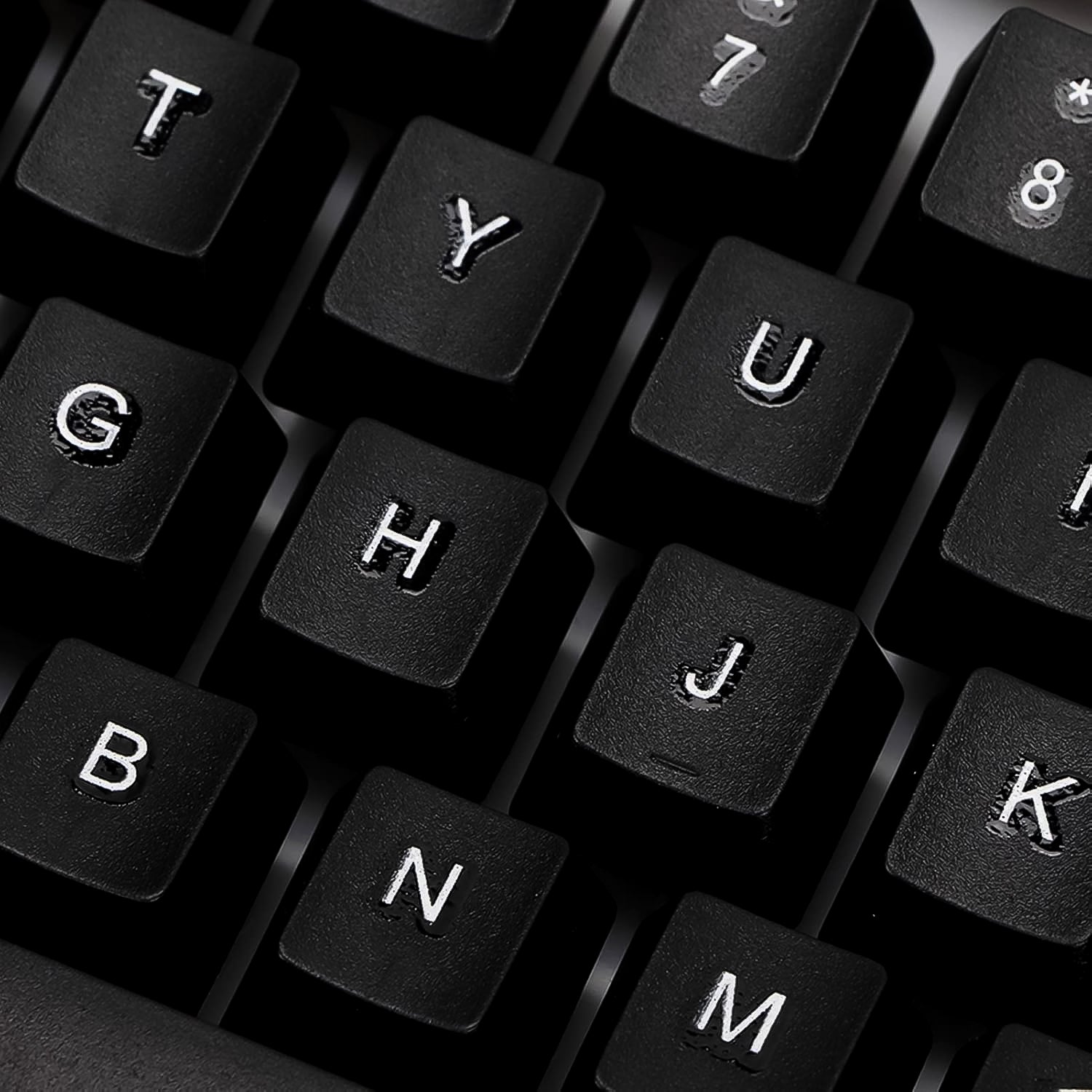 Wukusy 104-key colorful lighting keyboard and mouse office set, featuring vibrant backlit keys and ergonomic design.