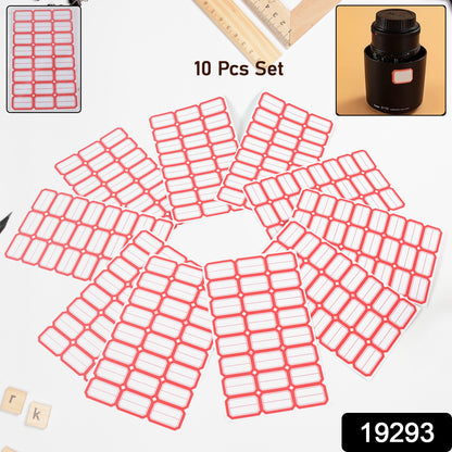 Wukusy multipurpose blank label sticker sheets, 10-sheet office set with customizable adhesive labels, suitable for various organizing needs.