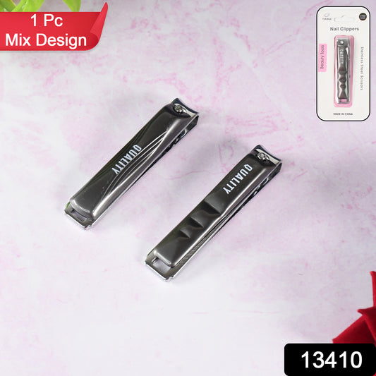 Wukusy stainless steel folding large nail clippers with built-in nail file, portable and durable for grooming nails.