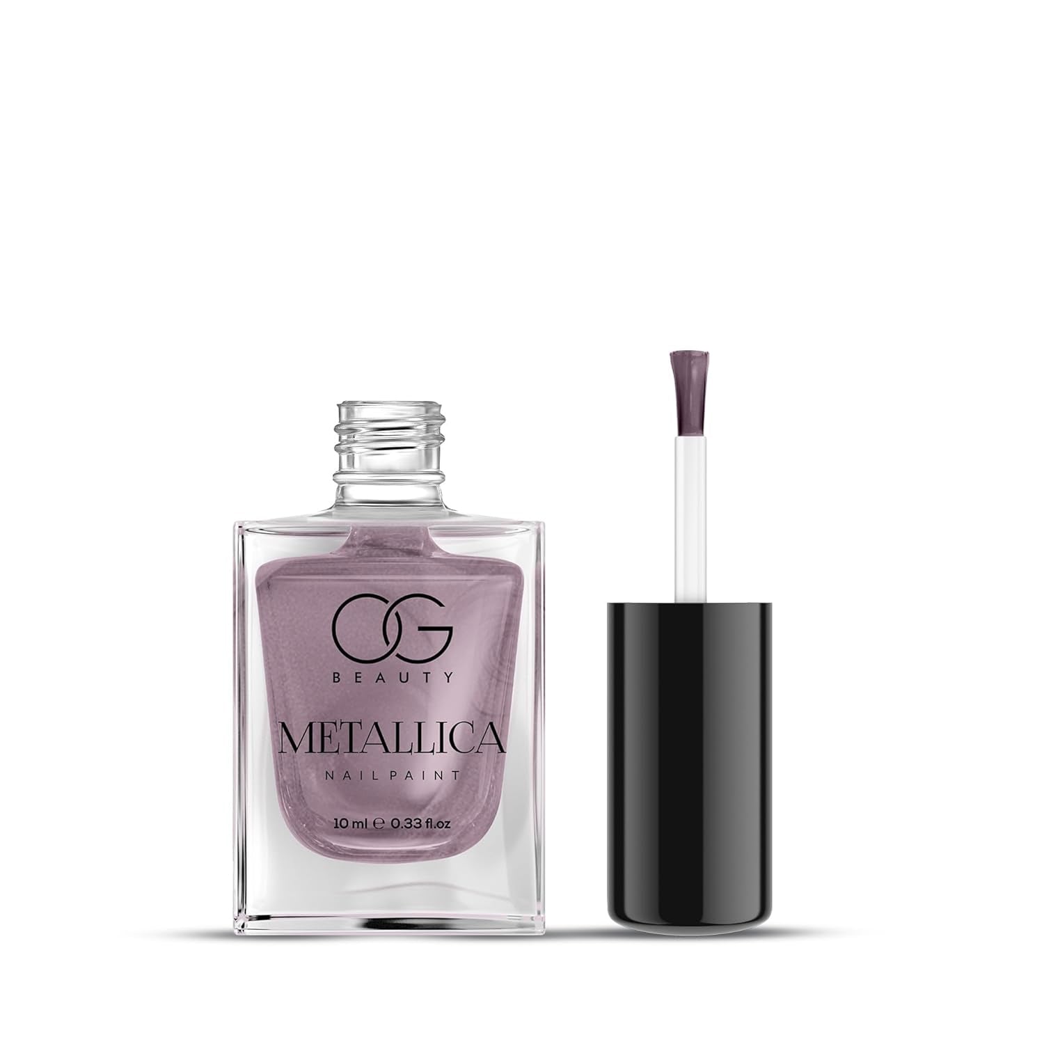Wukusy Og Beauty Premium Rose Chrome Metallica Nail Polish bottle, 10ml, with shiny rose chrome finish, in a health and beauty setting.