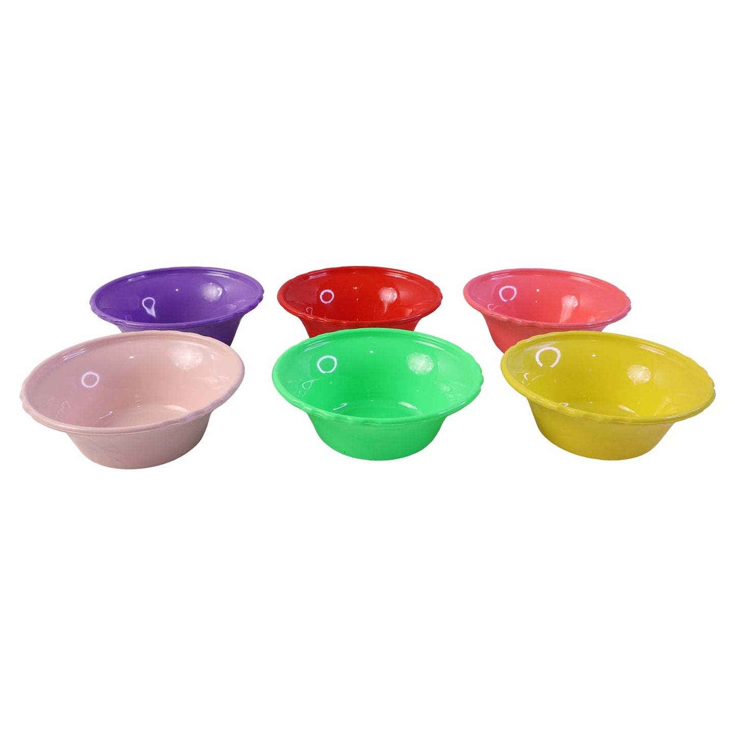 Plastic Serving Bowl Set Multicolour Unbreakable Kitchen Bowls (6 Pc Set)