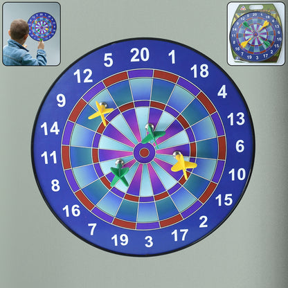 Wukusy magnetic dartboard game set for kids and adults, featuring a colorful board with magnetic darts attached for safe play