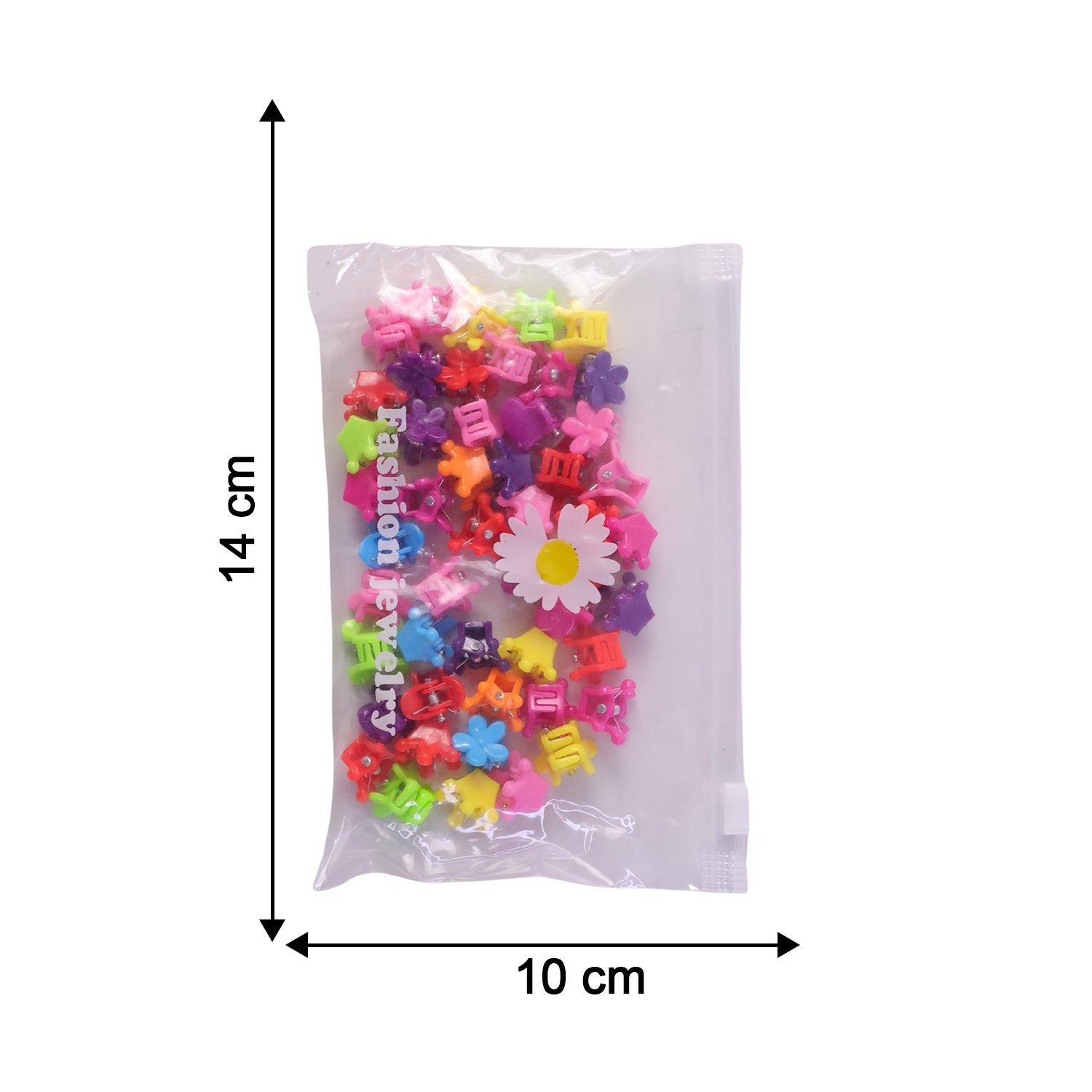 Set of colorful mini Wukusy hair claw clips showing various small, vibrant hair accessories for styling and securing hair.
