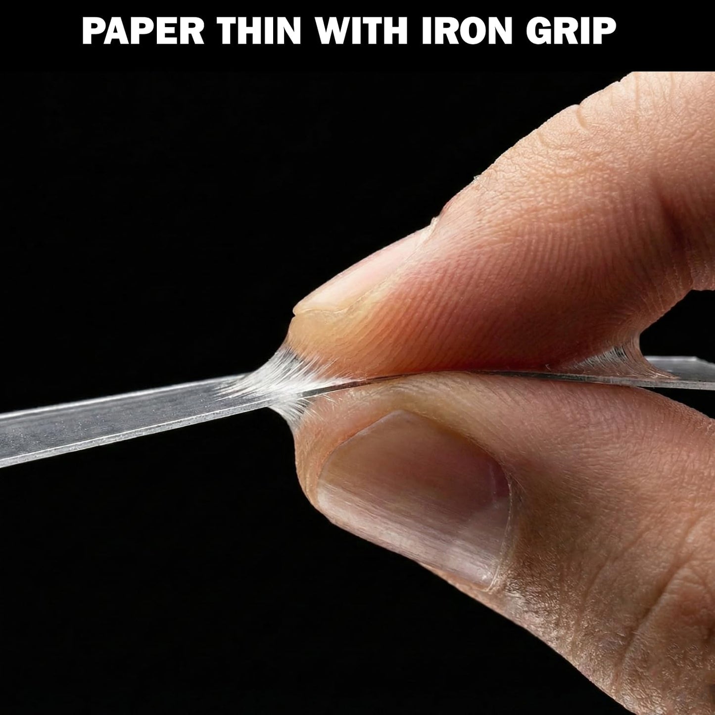 Heavy duty transparent double-sided nano adhesive tape by Wukusy, 70x25mm, showing the clear tape roll with adhesive surface