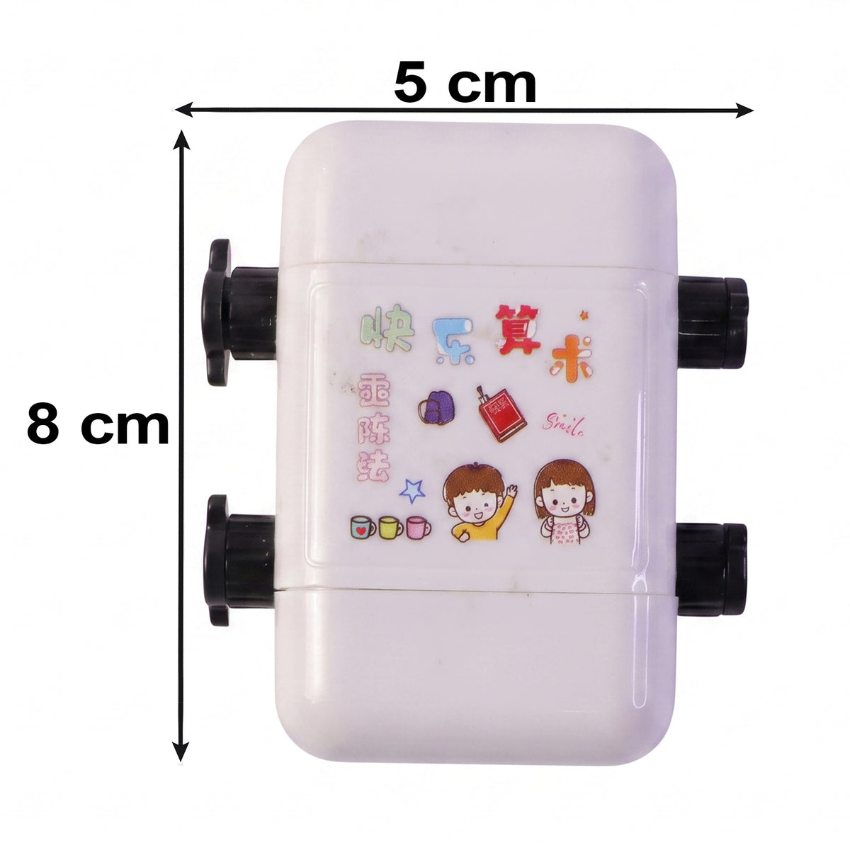 Wukusy digital teaching roller stamp for kids, used for math practice and learning activities, shown with colorful design elements.
